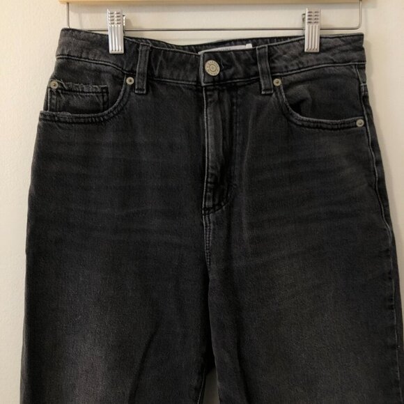 3/$25 ❥ Garage Straight Wide Leg High Waist Distressed Soft Black Size 5 Jeans - Picture 2 of 13